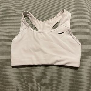white nike sports bra size small